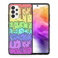 Thumbnail for Θήκη Samsung A73 5G Melting Rainbow από τη Smartfits με σχέδιο στο πίσω μέρος και μαύρο περίβλημα | Samsung A73 5G Melting Rainbow case with colorful back and black bezels