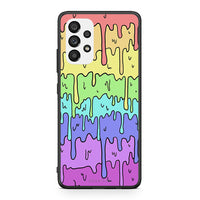 Thumbnail for Samsung A73 5G Melting Rainbow θήκη από τη Smartfits με σχέδιο στο πίσω μέρος και μαύρο περίβλημα | Smartphone case with colorful back and black bezels by Smartfits
