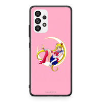 Thumbnail for Samsung A73 5G Moon Girl θήκη από τη Smartfits με σχέδιο στο πίσω μέρος και μαύρο περίβλημα | Smartphone case with colorful back and black bezels by Smartfits