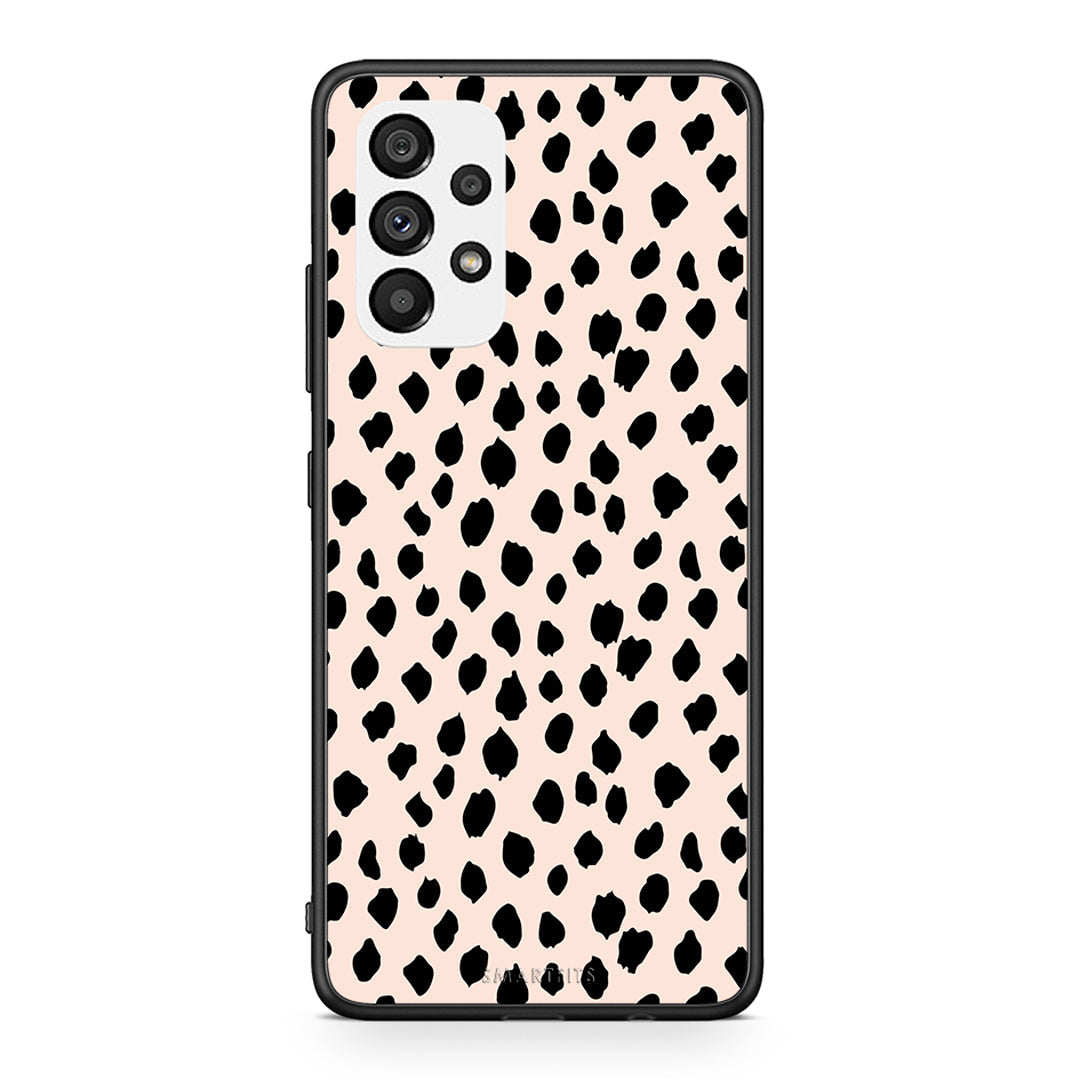 Samsung A73 5G New Polka Dots θήκη από τη Smartfits με σχέδιο στο πίσω μέρος και μαύρο περίβλημα | Smartphone case with colorful back and black bezels by Smartfits