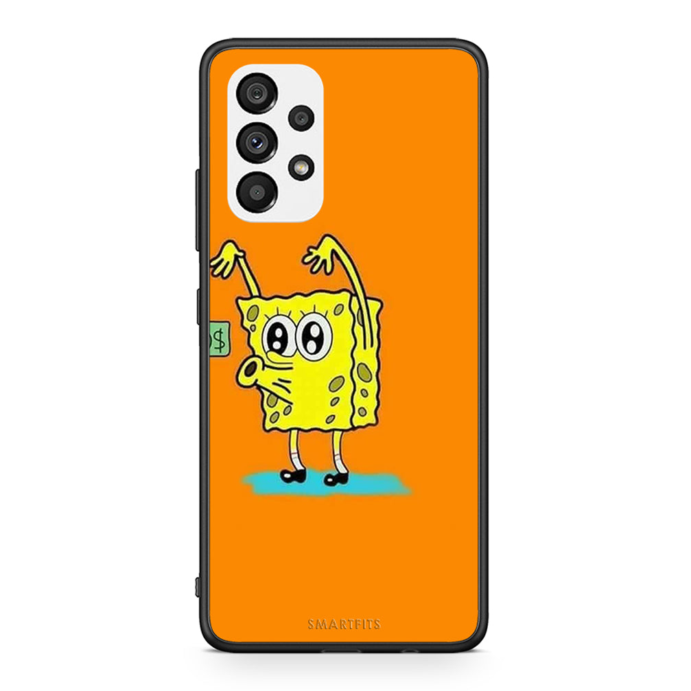 Samsung A73 5G No Money 2 Θήκη Αγίου Βαλεντίνου από τη Smartfits με σχέδιο στο πίσω μέρος και μαύρο περίβλημα | Smartphone case with colorful back and black bezels by Smartfits