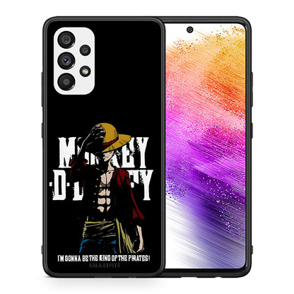 Θήκη Samsung A73 5G Pirate King από τη Smartfits με σχέδιο στο πίσω μέρος και μαύρο περίβλημα | Samsung A73 5G Pirate King case with colorful back and black bezels