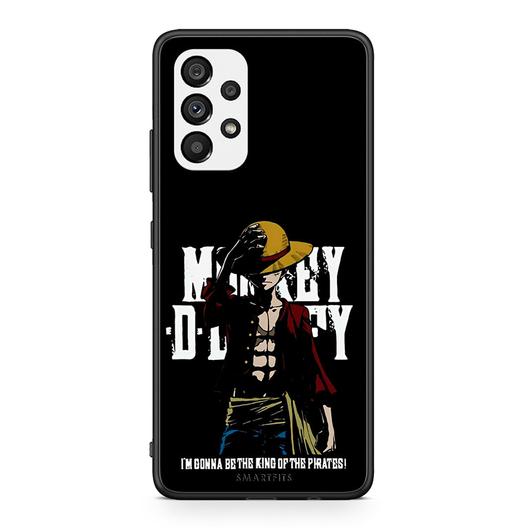 Samsung A73 5G Pirate King θήκη από τη Smartfits με σχέδιο στο πίσω μέρος και μαύρο περίβλημα | Smartphone case with colorful back and black bezels by Smartfits