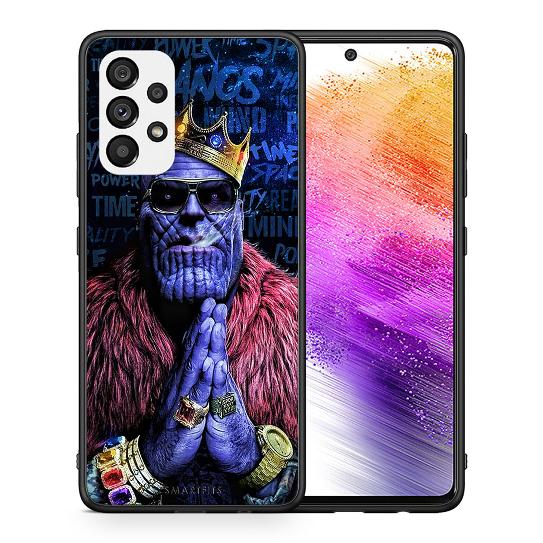 Θήκη Samsung A73 5G Thanos PopArt από τη Smartfits με σχέδιο στο πίσω μέρος και μαύρο περίβλημα | Samsung A73 5G Thanos PopArt case with colorful back and black bezels