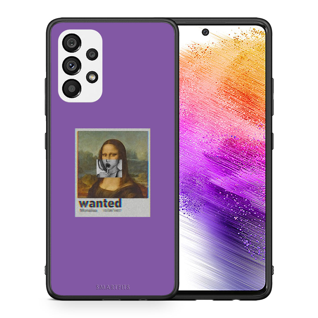 Θήκη Samsung A73 5G Monalisa Popart από τη Smartfits με σχέδιο στο πίσω μέρος και μαύρο περίβλημα | Samsung A73 5G Monalisa Popart case with colorful back and black bezels