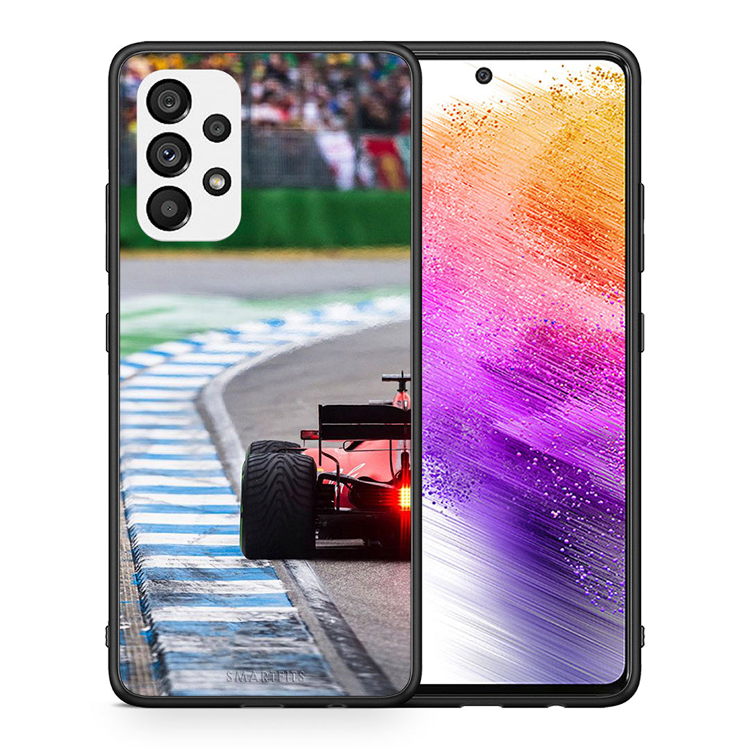 Θήκη Samsung A73 5G Racing Vibes από τη Smartfits με σχέδιο στο πίσω μέρος και μαύρο περίβλημα | Samsung A73 5G Racing Vibes case with colorful back and black bezels