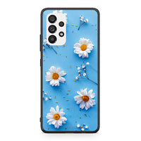 Thumbnail for Samsung A73 5G Real Daisies θήκη από τη Smartfits με σχέδιο στο πίσω μέρος και μαύρο περίβλημα | Smartphone case with colorful back and black bezels by Smartfits