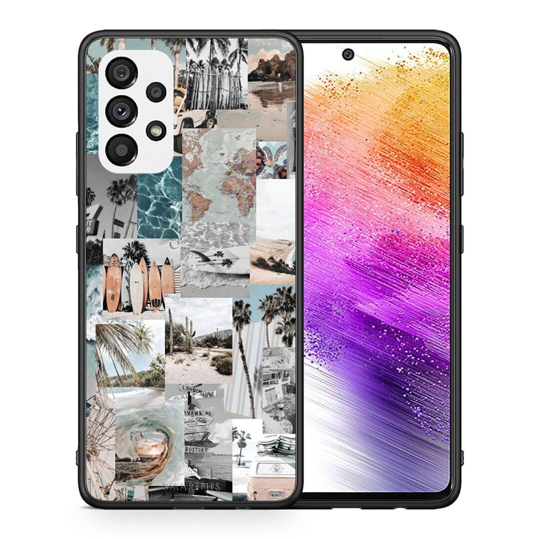 Θήκη Samsung A73 5G Retro Beach Life από τη Smartfits με σχέδιο στο πίσω μέρος και μαύρο περίβλημα | Samsung A73 5G Retro Beach Life case with colorful back and black bezels
