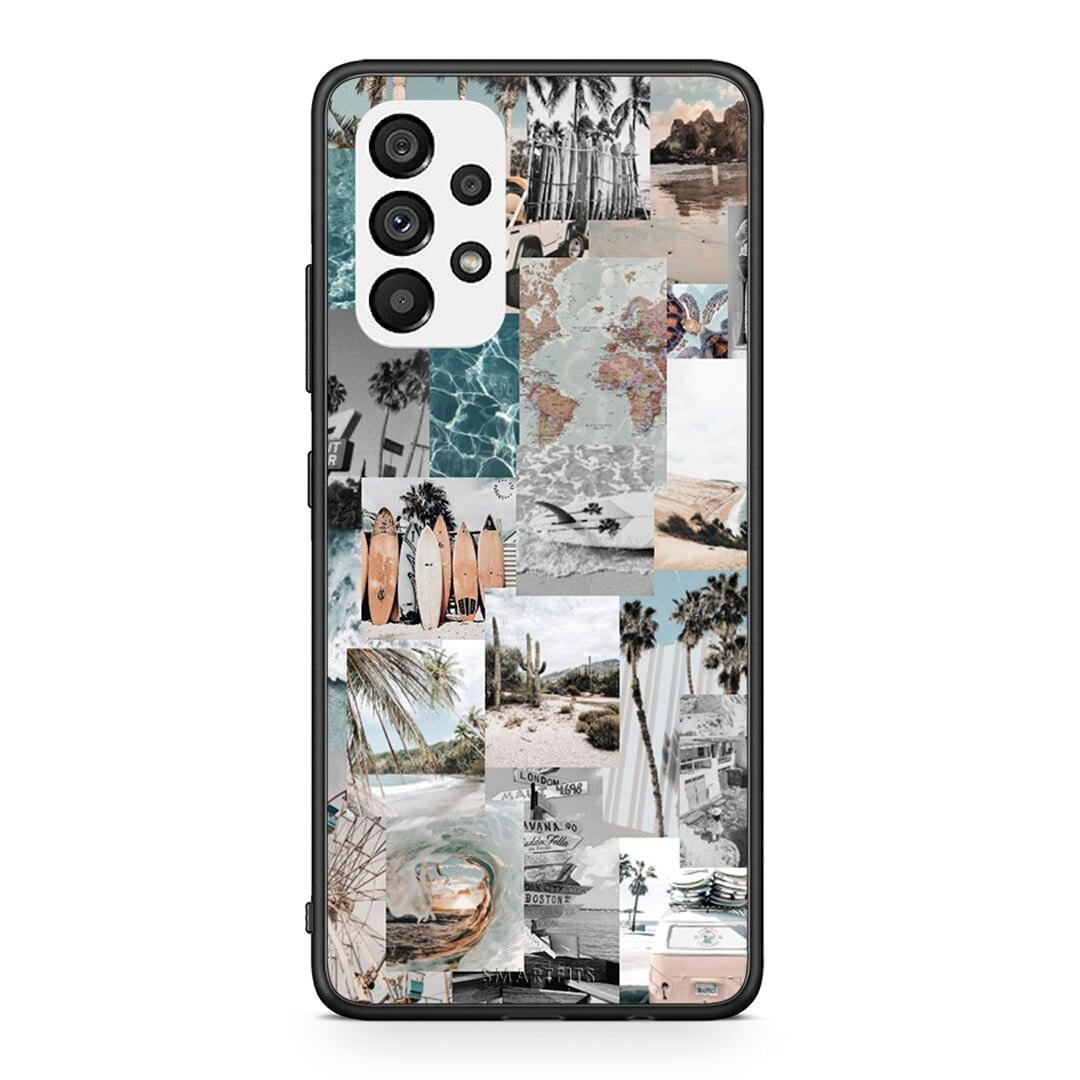 Samsung A73 5G Retro Beach Life Θήκη από τη Smartfits με σχέδιο στο πίσω μέρος και μαύρο περίβλημα | Smartphone case with colorful back and black bezels by Smartfits