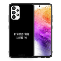Thumbnail for Θήκη Samsung A73 5G Salute από τη Smartfits με σχέδιο στο πίσω μέρος και μαύρο περίβλημα | Samsung A73 5G Salute case with colorful back and black bezels