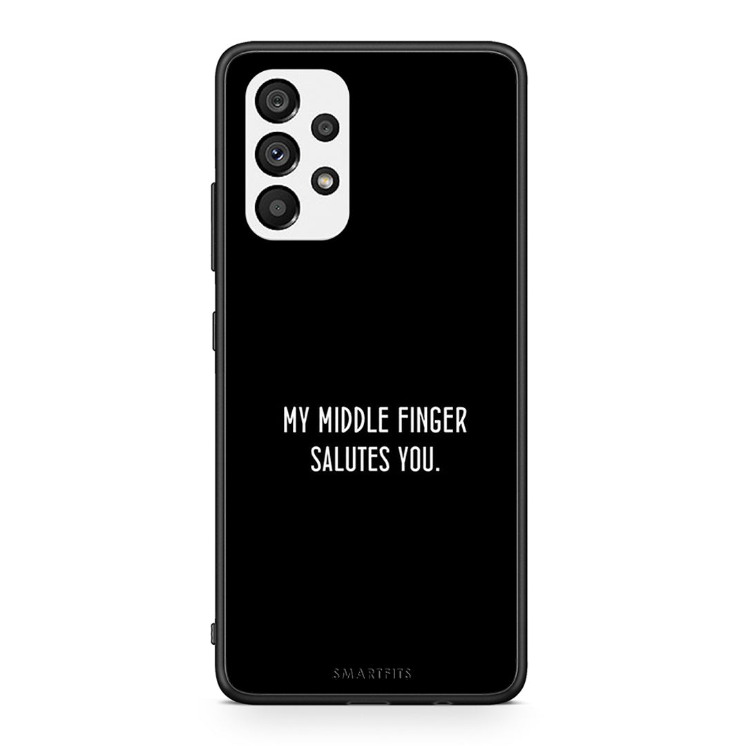 Samsung A73 5G Salute θήκη από τη Smartfits με σχέδιο στο πίσω μέρος και μαύρο περίβλημα | Smartphone case with colorful back and black bezels by Smartfits