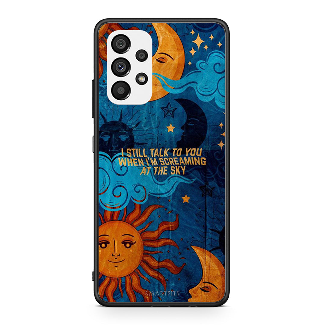 Samsung A73 5G Screaming Sky θήκη από τη Smartfits με σχέδιο στο πίσω μέρος και μαύρο περίβλημα | Smartphone case with colorful back and black bezels by Smartfits