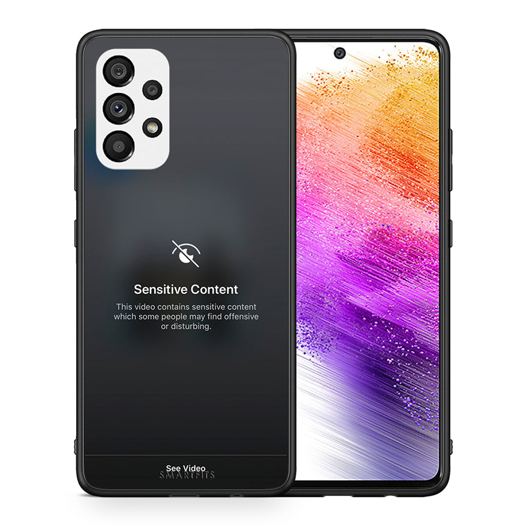 Θήκη Samsung A73 5G Sensitive Content από τη Smartfits με σχέδιο στο πίσω μέρος και μαύρο περίβλημα | Samsung A73 5G Sensitive Content case with colorful back and black bezels