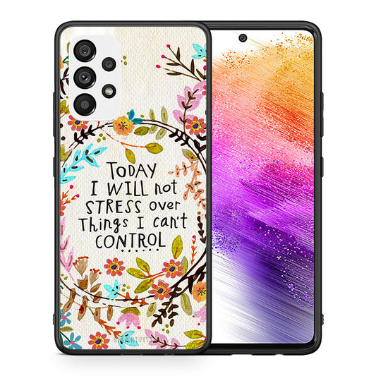 Θήκη Samsung A73 5G Stress Over από τη Smartfits με σχέδιο στο πίσω μέρος και μαύρο περίβλημα | Samsung A73 5G Stress Over case with colorful back and black bezels