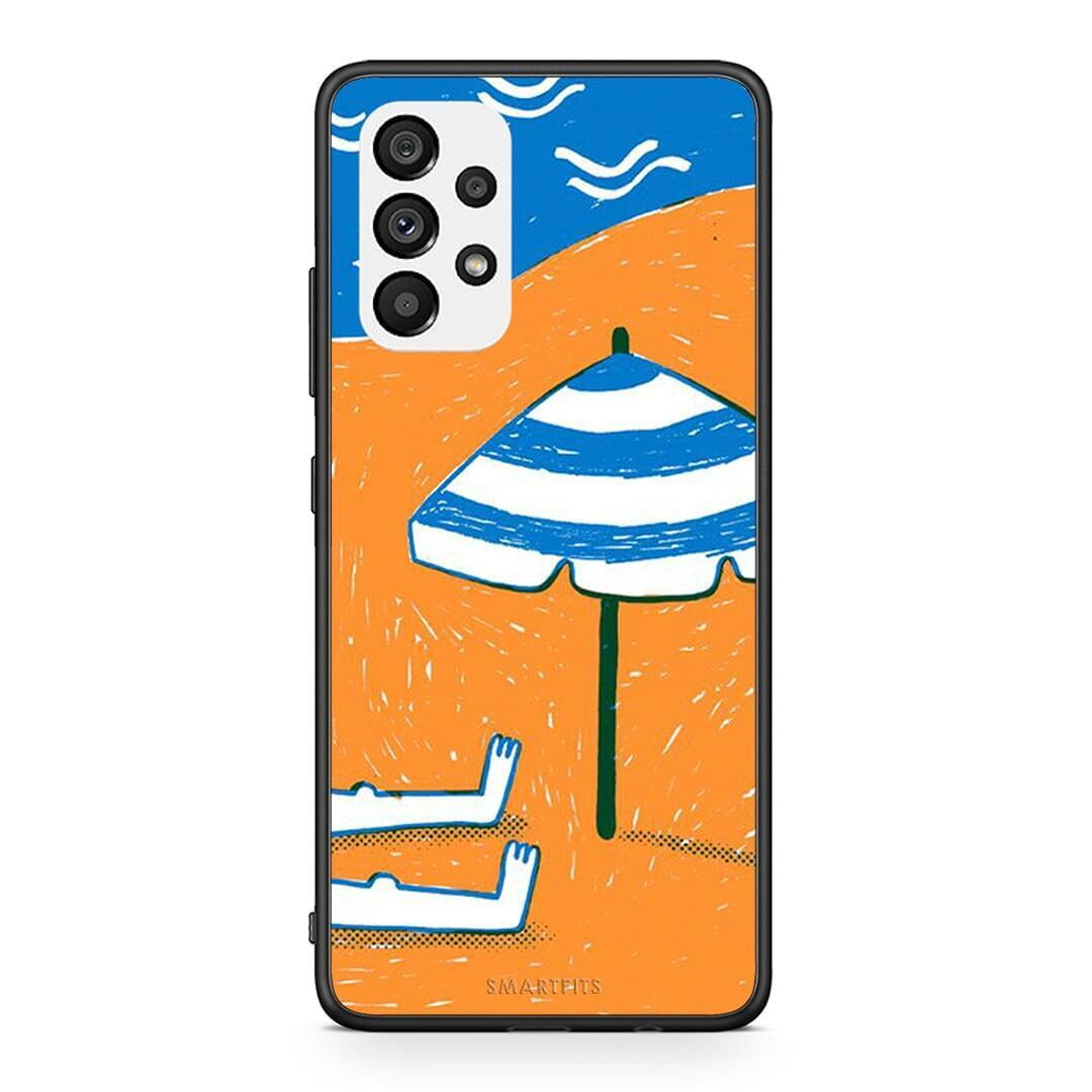 Samsung A73 5G Summering Θήκη από τη Smartfits με σχέδιο στο πίσω μέρος και μαύρο περίβλημα | Smartphone case with colorful back and black bezels by Smartfits