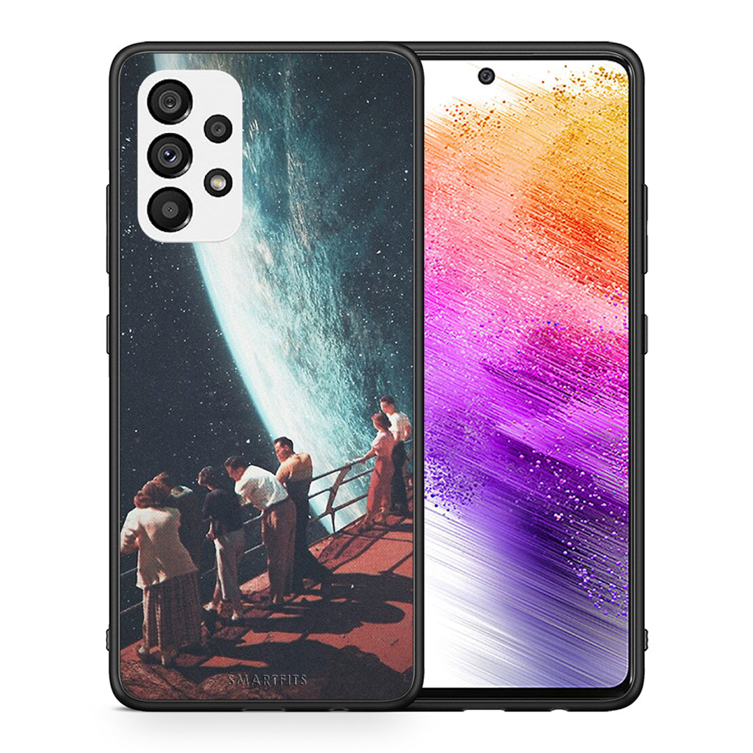 Θήκη Samsung A73 5G Surreal View από τη Smartfits με σχέδιο στο πίσω μέρος και μαύρο περίβλημα | Samsung A73 5G Surreal View case with colorful back and black bezels