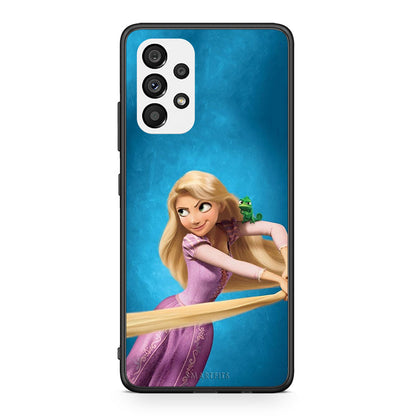 Samsung A73 5G Tangled 2 Θήκη Αγίου Βαλεντίνου από τη Smartfits με σχέδιο στο πίσω μέρος και μαύρο περίβλημα | Smartphone case with colorful back and black bezels by Smartfits