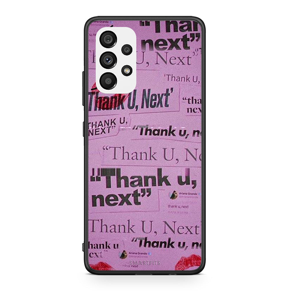 Samsung A73 5G Thank You Next Θήκη Αγίου Βαλεντίνου από τη Smartfits με σχέδιο στο πίσω μέρος και μαύρο περίβλημα | Smartphone case with colorful back and black bezels by Smartfits