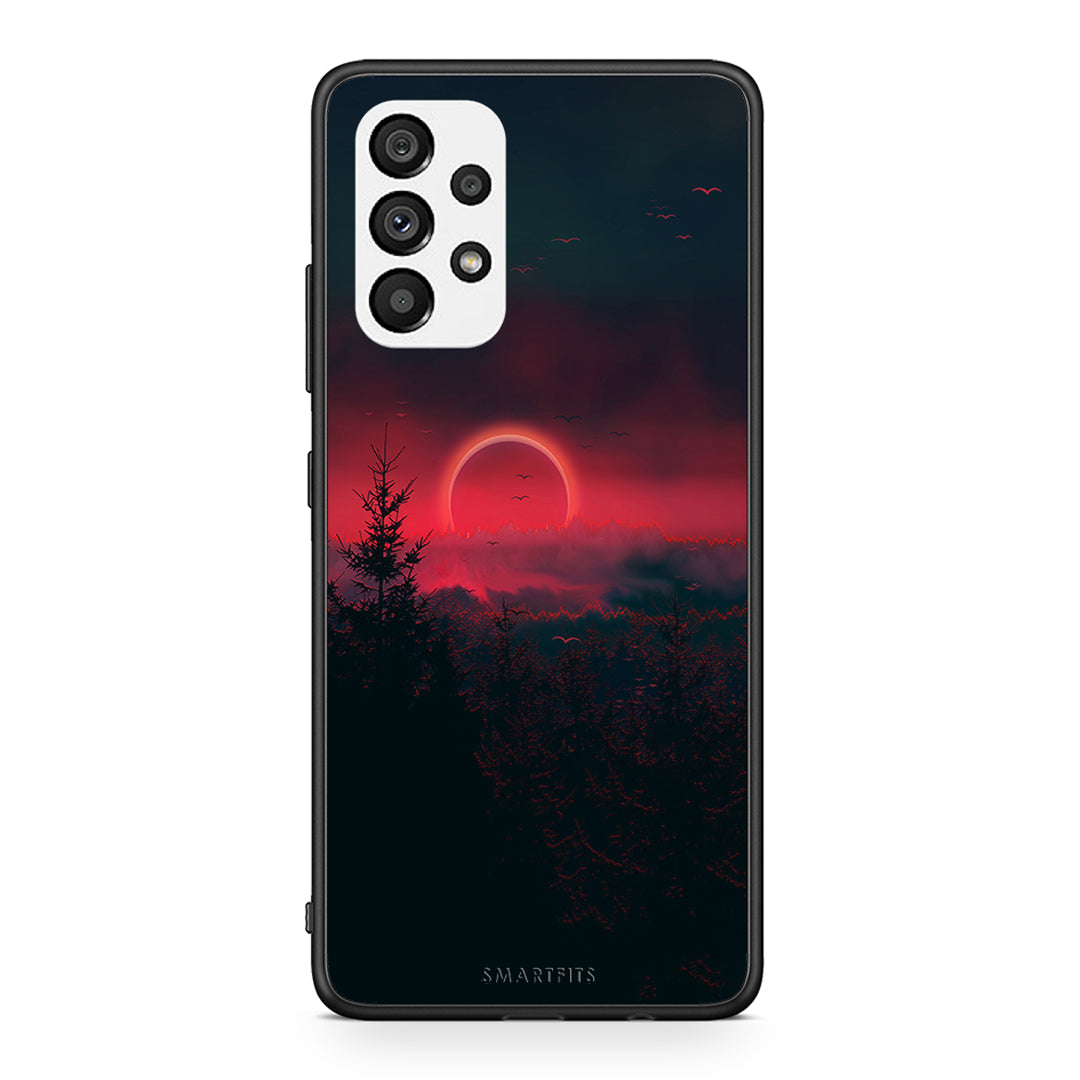 4 - Samsung A73 5G Sunset Tropic case, cover, bumper