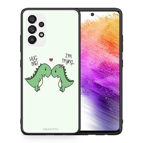 Θήκη Samsung A73 5G Rex Valentine από τη Smartfits με σχέδιο στο πίσω μέρος και μαύρο περίβλημα | Samsung A73 5G Rex Valentine case with colorful back and black bezels