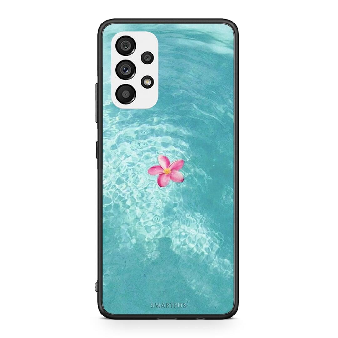 Samsung A73 5G Water Flower Θήκη από τη Smartfits με σχέδιο στο πίσω μέρος και μαύρο περίβλημα | Smartphone case with colorful back and black bezels by Smartfits