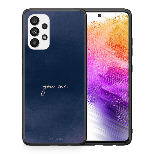 Θήκη Samsung A73 5G You Can από τη Smartfits με σχέδιο στο πίσω μέρος και μαύρο περίβλημα | Samsung A73 5G You Can case with colorful back and black bezels
