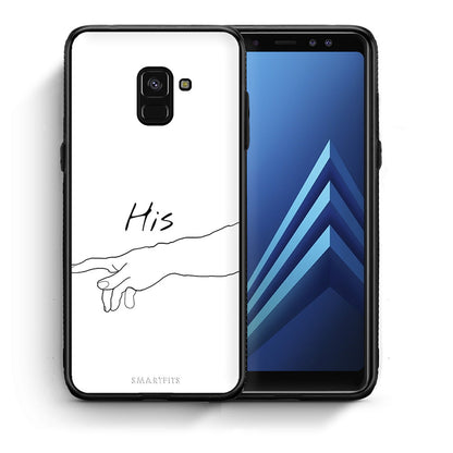 Θήκη Αγίου Βαλεντίνου Samsung A8 Aeshetic Love 2 από τη Smartfits με σχέδιο στο πίσω μέρος και μαύρο περίβλημα | Samsung A8 Aeshetic Love 2 case with colorful back and black bezels