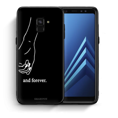 Θήκη Αγίου Βαλεντίνου Samsung A8 Always & Forever 2 από τη Smartfits με σχέδιο στο πίσω μέρος και μαύρο περίβλημα | Samsung A8 Always & Forever 2 case with colorful back and black bezels