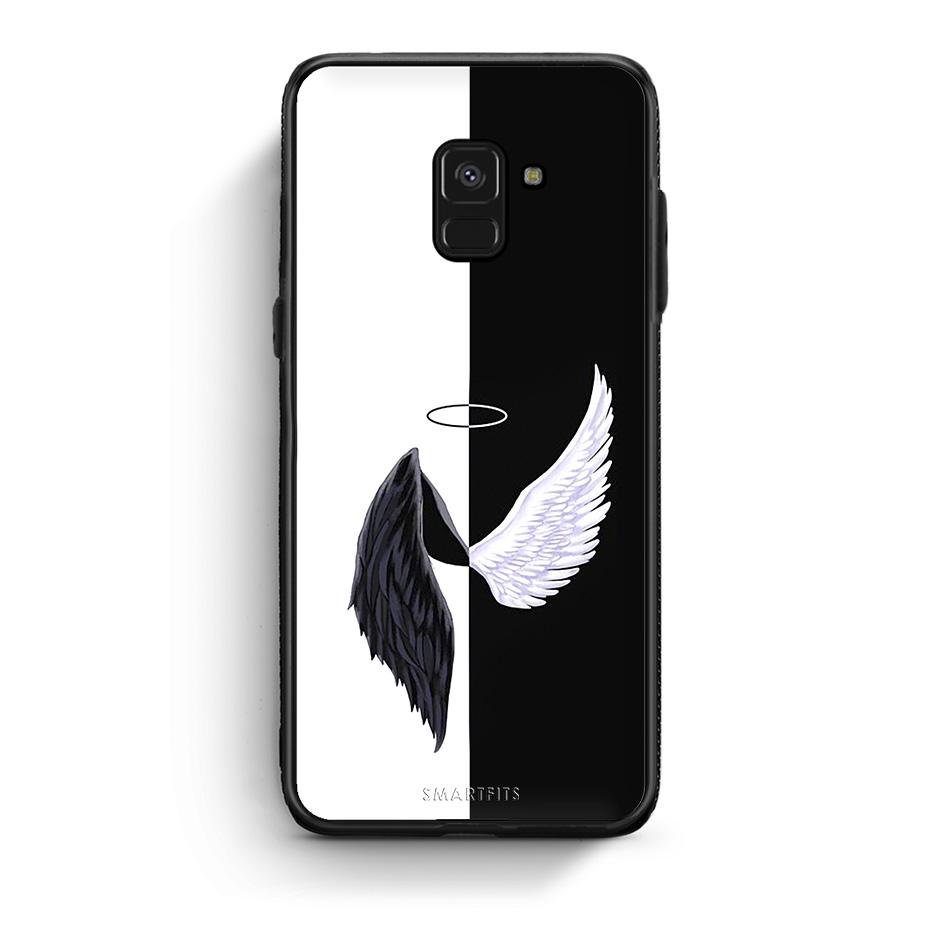 Samsung A8 Angels Demons θήκη από τη Smartfits με σχέδιο στο πίσω μέρος και μαύρο περίβλημα | Smartphone case with colorful back and black bezels by Smartfits