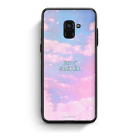 Thumbnail for Samsung A8 Anti Social Θήκη Αγίου Βαλεντίνου από τη Smartfits με σχέδιο στο πίσω μέρος και μαύρο περίβλημα | Smartphone case with colorful back and black bezels by Smartfits