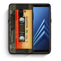 Thumbnail for Θήκη Samsung A8 Awesome Mix από τη Smartfits με σχέδιο στο πίσω μέρος και μαύρο περίβλημα | Samsung A8 Awesome Mix case with colorful back and black bezels