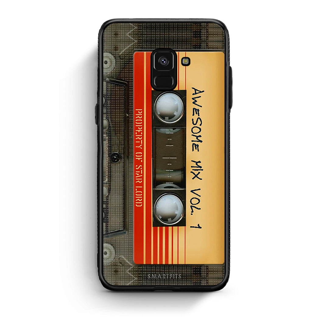 Samsung A8 Awesome Mix θήκη από τη Smartfits με σχέδιο στο πίσω μέρος και μαύρο περίβλημα | Smartphone case with colorful back and black bezels by Smartfits