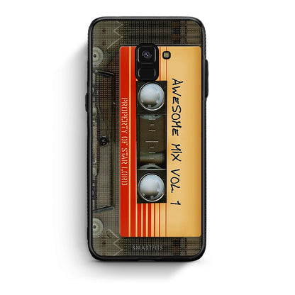 Samsung A8 Awesome Mix θήκη από τη Smartfits με σχέδιο στο πίσω μέρος και μαύρο περίβλημα | Smartphone case with colorful back and black bezels by Smartfits