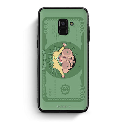 Samsung A8 Big Money Θήκη Αγίου Βαλεντίνου από τη Smartfits με σχέδιο στο πίσω μέρος και μαύρο περίβλημα | Smartphone case with colorful back and black bezels by Smartfits