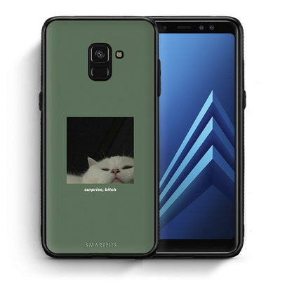 Θήκη Samsung A8 Bitch Surprise από τη Smartfits με σχέδιο στο πίσω μέρος και μαύρο περίβλημα | Samsung A8 Bitch Surprise case with colorful back and black bezels