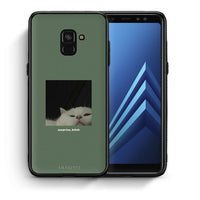 Thumbnail for Θήκη Samsung A8 Bitch Surprise από τη Smartfits με σχέδιο στο πίσω μέρος και μαύρο περίβλημα | Samsung A8 Bitch Surprise case with colorful back and black bezels