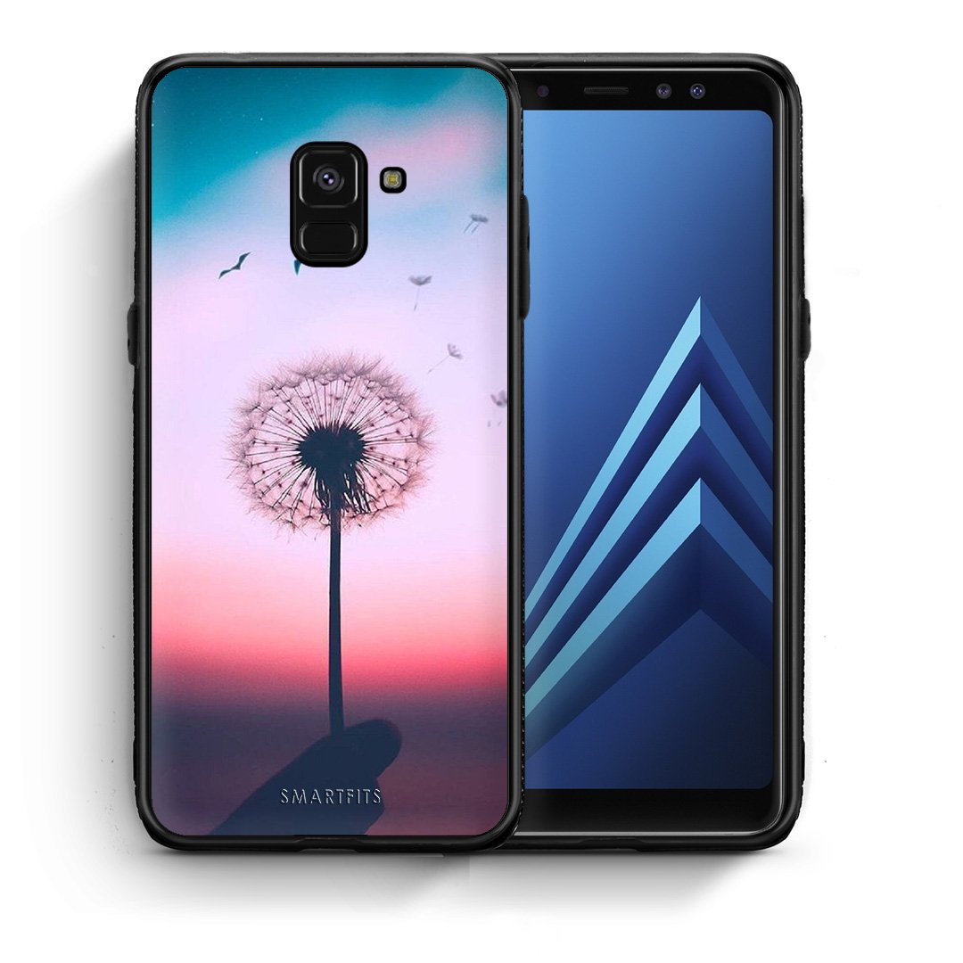 Θήκη Samsung A8 Wish Boho από τη Smartfits με σχέδιο στο πίσω μέρος και μαύρο περίβλημα | Samsung A8 Wish Boho case with colorful back and black bezels