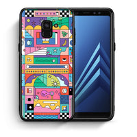 Thumbnail for Θήκη Samsung A8 Bubbles Soap από τη Smartfits με σχέδιο στο πίσω μέρος και μαύρο περίβλημα | Samsung A8 Bubbles Soap case with colorful back and black bezels
