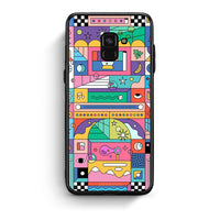 Thumbnail for Samsung A8 Bubbles Soap θήκη από τη Smartfits με σχέδιο στο πίσω μέρος και μαύρο περίβλημα | Smartphone case with colorful back and black bezels by Smartfits