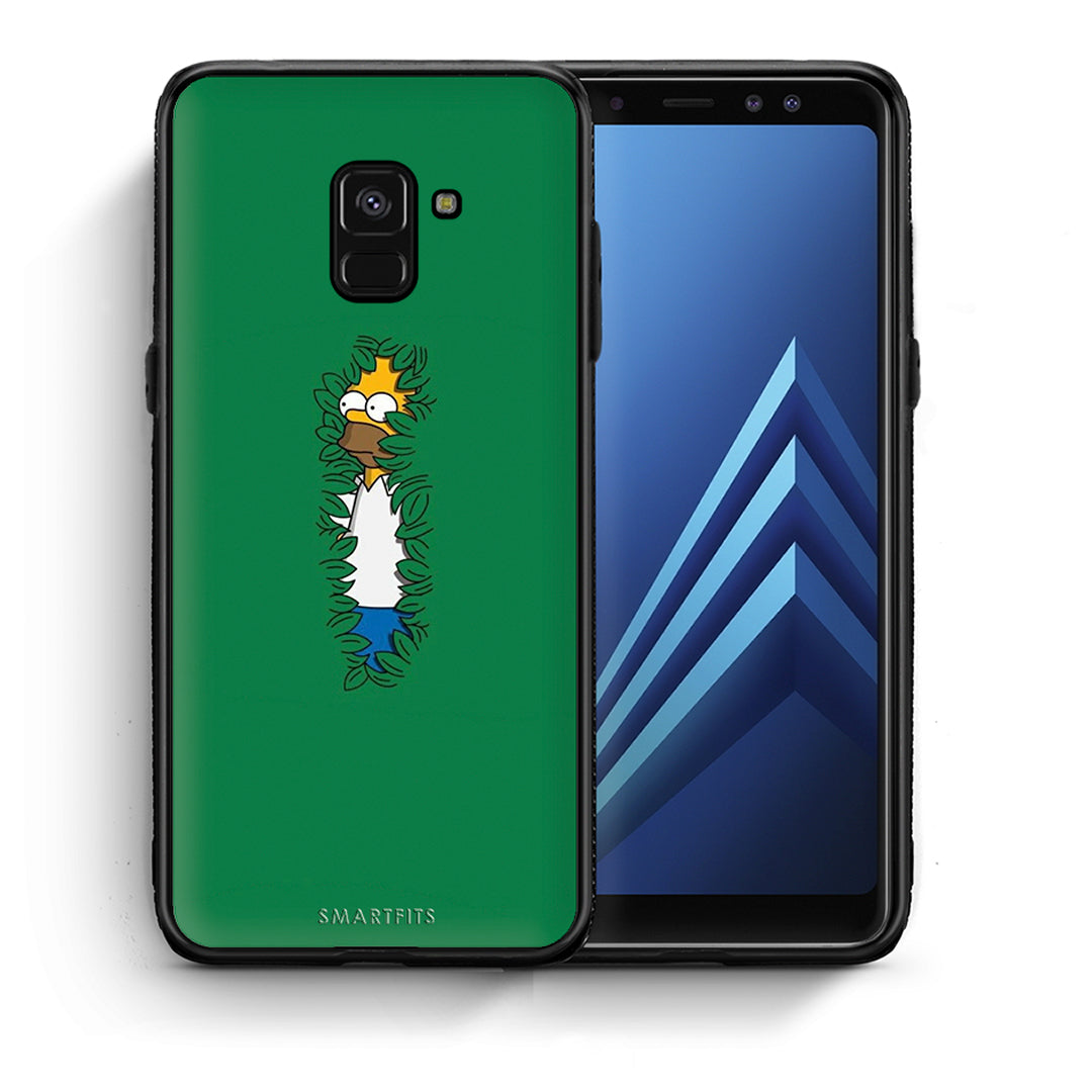 Θήκη Αγίου Βαλεντίνου Samsung A8 Bush Man από τη Smartfits με σχέδιο στο πίσω μέρος και μαύρο περίβλημα | Samsung A8 Bush Man case with colorful back and black bezels