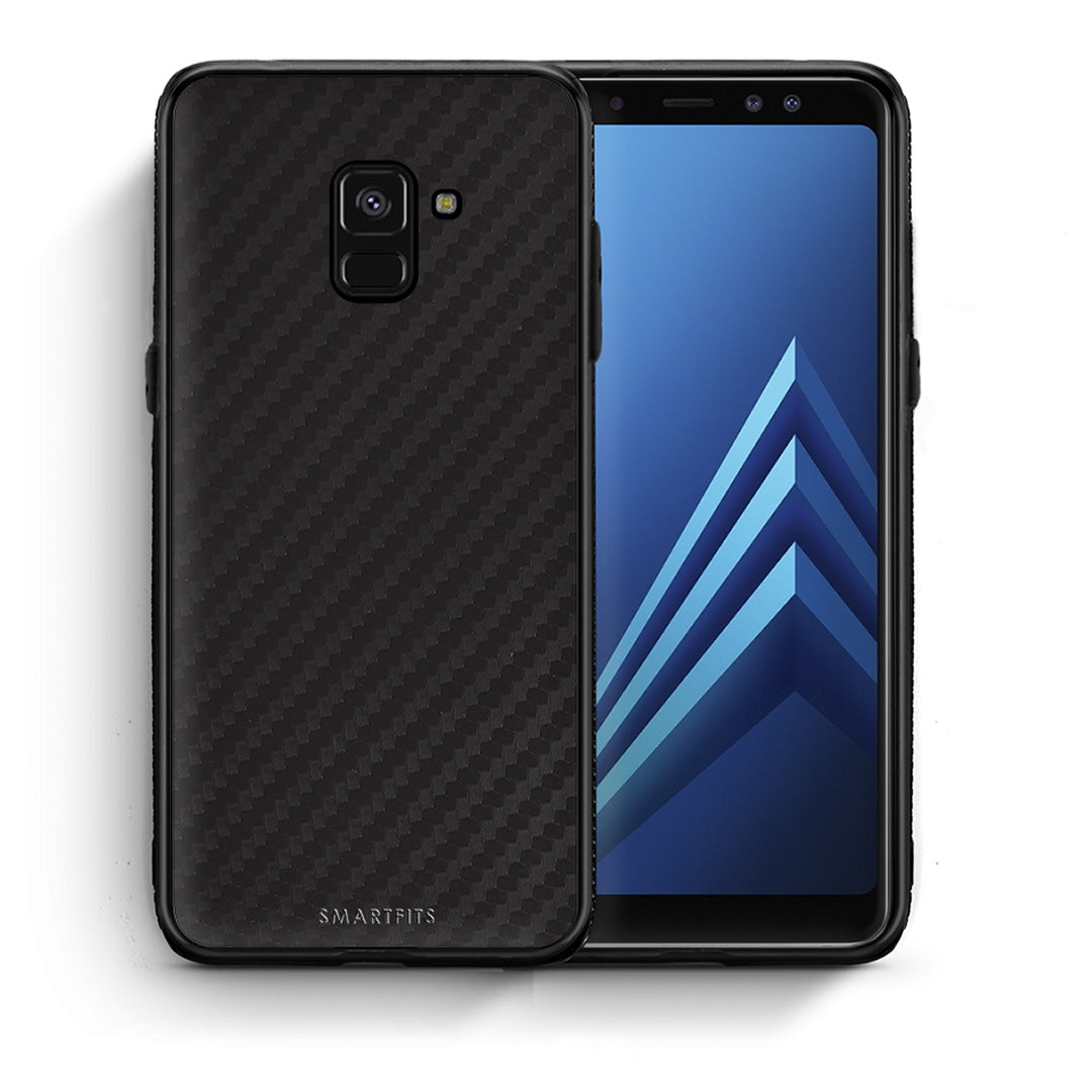 Θήκη Samsung A8 Carbon Black από τη Smartfits με σχέδιο στο πίσω μέρος και μαύρο περίβλημα | Samsung A8 Carbon Black case with colorful back and black bezels