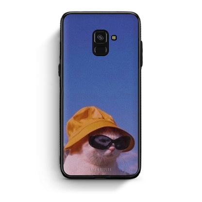 Samsung A8 Cat Diva θήκη από τη Smartfits με σχέδιο στο πίσω μέρος και μαύρο περίβλημα | Smartphone case with colorful back and black bezels by Smartfits