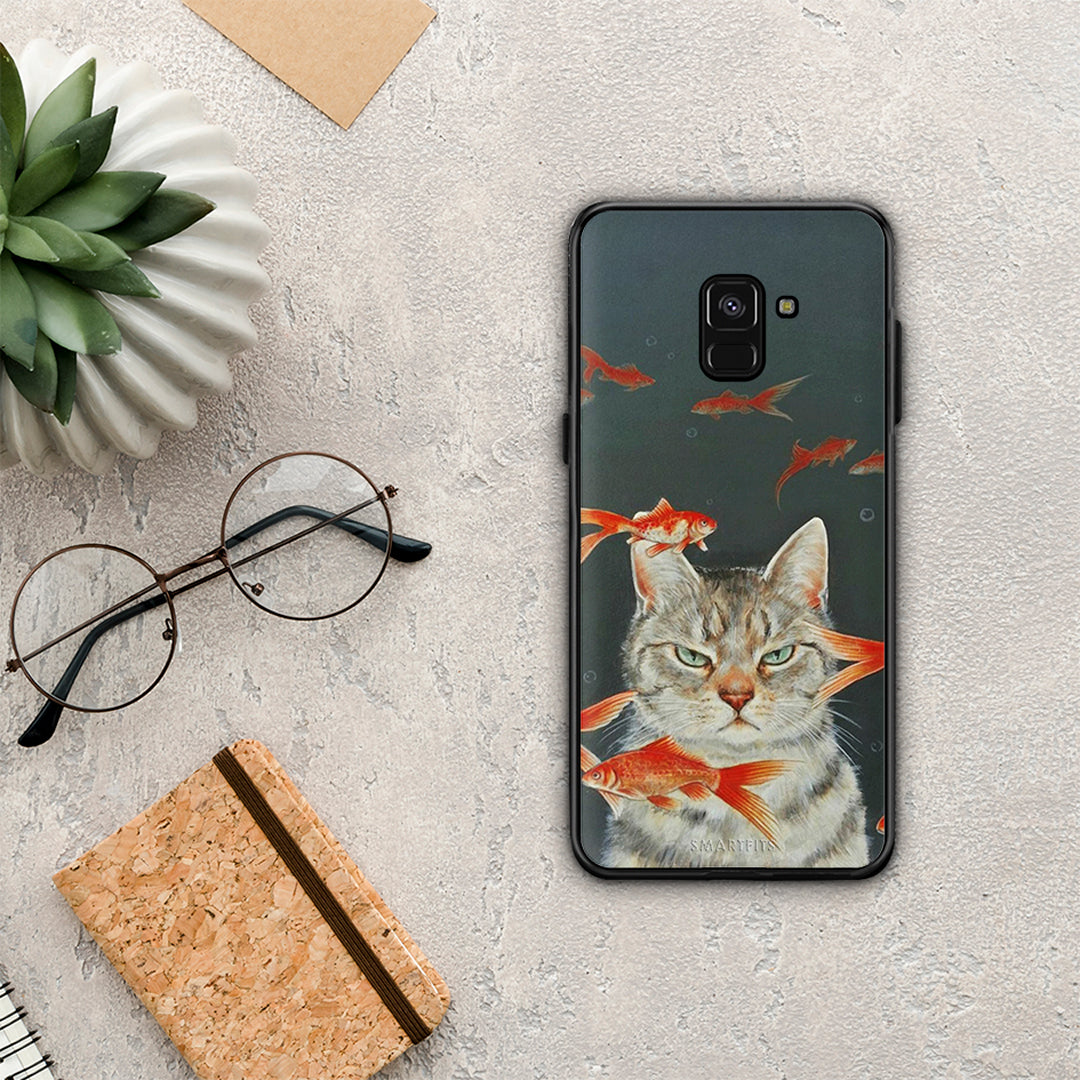 Cat Goldfish - Samsung Galaxy A8 θήκη