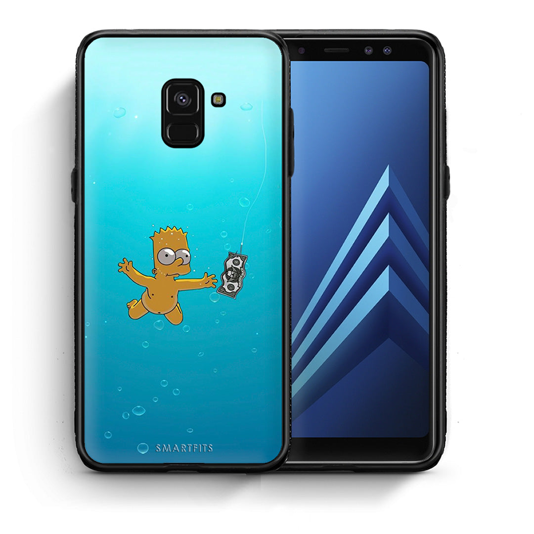 Θήκη Samsung A8 Chasing Money από τη Smartfits με σχέδιο στο πίσω μέρος και μαύρο περίβλημα | Samsung A8 Chasing Money case with colorful back and black bezels