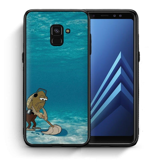 Θήκη Samsung A8 Clean The Ocean από τη Smartfits με σχέδιο στο πίσω μέρος και μαύρο περίβλημα | Samsung A8 Clean The Ocean case with colorful back and black bezels