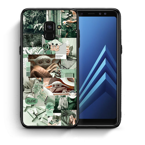 Θήκη Αγίου Βαλεντίνου Samsung A8 Collage Dude από τη Smartfits με σχέδιο στο πίσω μέρος και μαύρο περίβλημα | Samsung A8 Collage Dude case with colorful back and black bezels