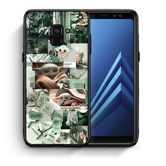 Θήκη Αγίου Βαλεντίνου Samsung A8 Collage Dude από τη Smartfits με σχέδιο στο πίσω μέρος και μαύρο περίβλημα | Samsung A8 Collage Dude case with colorful back and black bezels