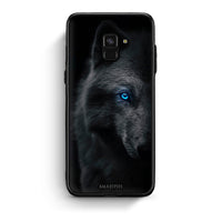Thumbnail for Samsung A8 Dark Wolf θήκη από τη Smartfits με σχέδιο στο πίσω μέρος και μαύρο περίβλημα | Smartphone case with colorful back and black bezels by Smartfits