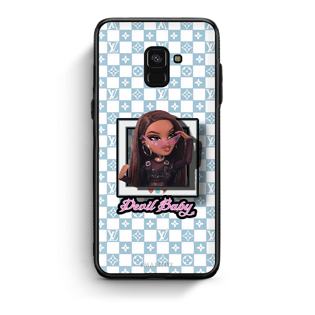 Samsung A8 Devil Baby Θήκη Αγίου Βαλεντίνου από τη Smartfits με σχέδιο στο πίσω μέρος και μαύρο περίβλημα | Smartphone case with colorful back and black bezels by Smartfits