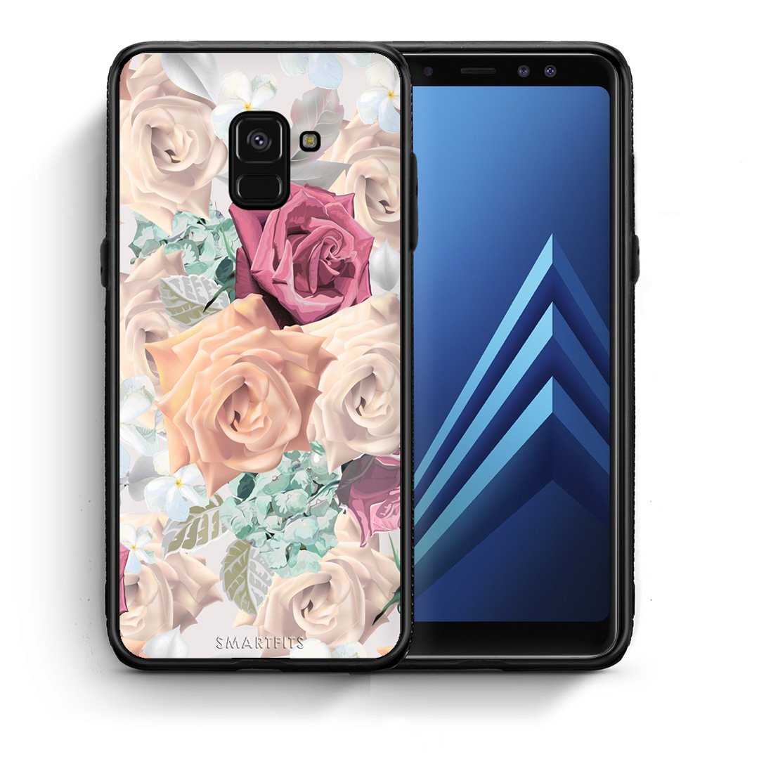 Θήκη Samsung A8 Bouquet Floral από τη Smartfits με σχέδιο στο πίσω μέρος και μαύρο περίβλημα | Samsung A8 Bouquet Floral case with colorful back and black bezels